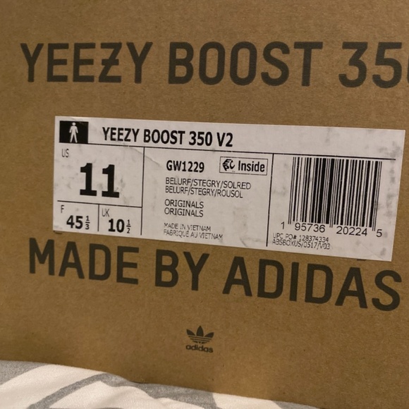 Yeezy 350 V2 solar red GW1229 main image 4